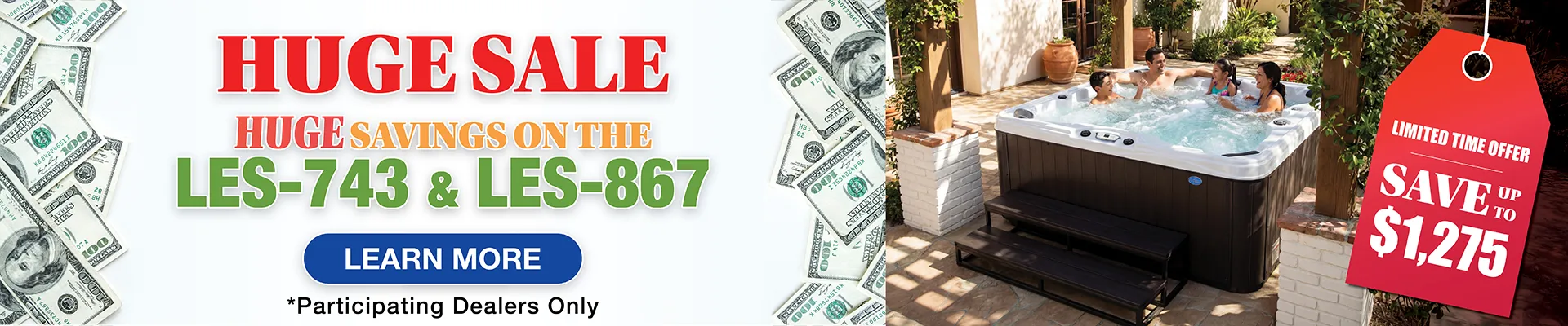 Calspas hot tub being used in a family setting - Northport